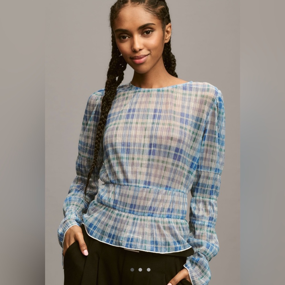 Porridge by Anthropologie long sleeve sheer top- BRAND NEW